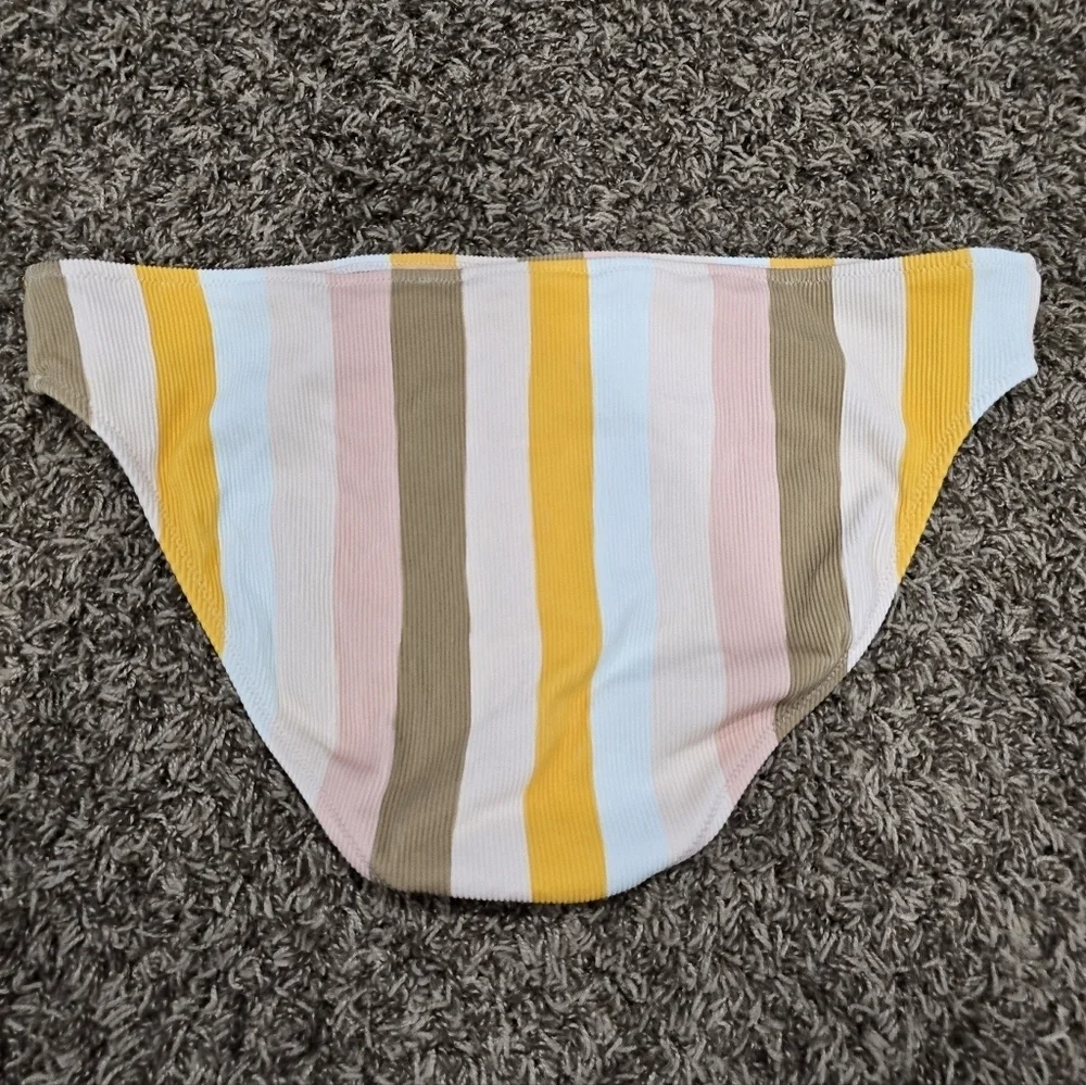 Aerie NWT Ribbed Stripped Bikini Swim Suite Bottom Size XL